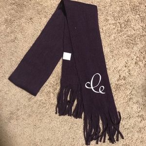 Dark Purple C Monogrammed Scarf